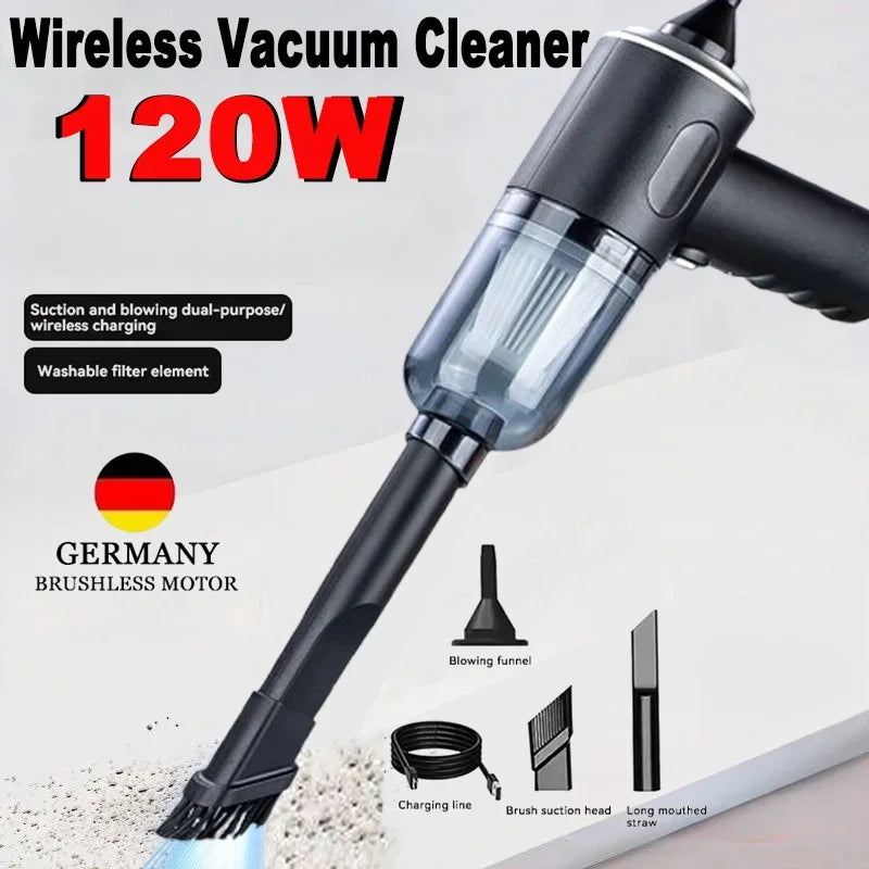 9000Pa kabelloser Auto-Staubsauger USB-Ladevorgang 1200mAh tragbares Reinigungsgerät Mini Nass- und Trockensauger Haushalt Hauptbild