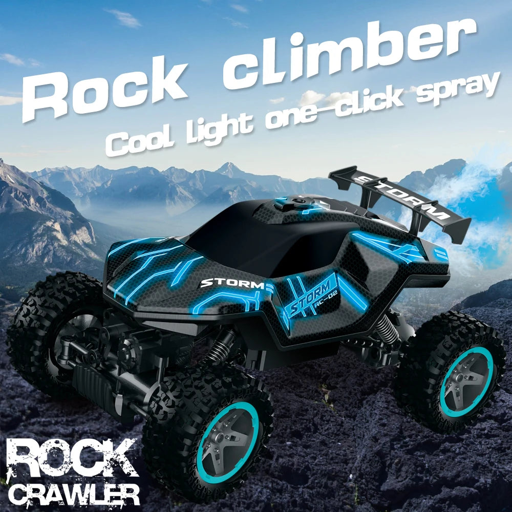 4WD RC Drift-Auto mit Musik, LED-Lichtern, 2.4G Gesten-Funkfernbedienung, Sprüh-Stunt-Auto, 360° drehbares Kletterauto, Spielzeuggeschenk