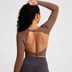 Cloud Hide Black Beauty Back Yoga Shirts Damen Langarmbluse Übergröße Sport Gym Fitness Top Laufshirt Workout Shirt