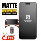 3 Stück mattierte Displayschutzfolie aus gehärtetem Glas für iPhone 17 16 15 14 Pro Max 17 Air Displayschutzfolie für iPhone 13 12 11 Pro 16e 15 Plus XS XR