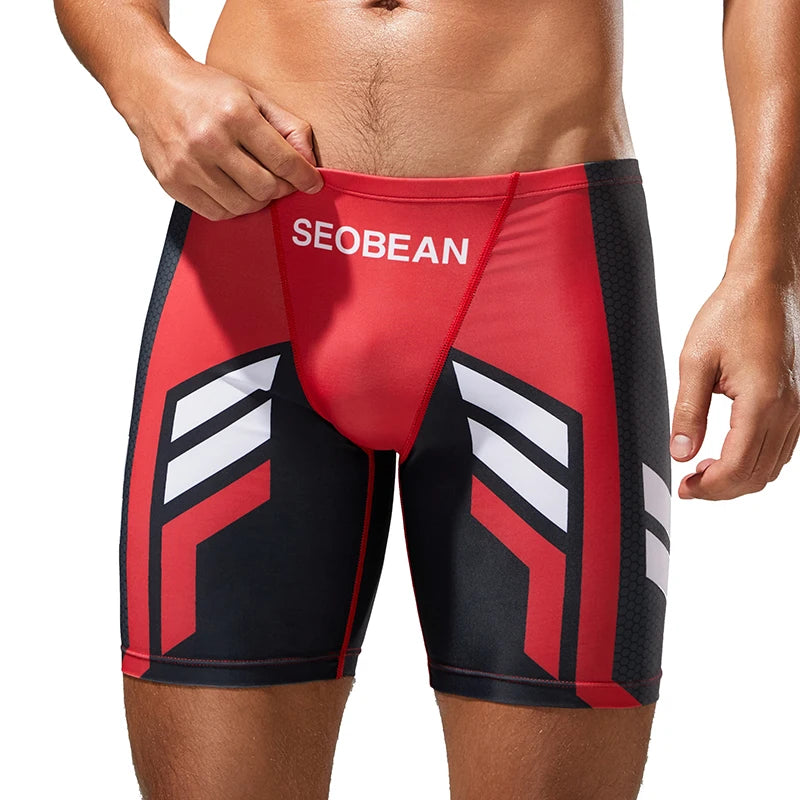 Herren Schnelltrocknende Boxer-Badehose mit Bundzug zum Surfen, für Strand, Sand, Thermische Badeshorts