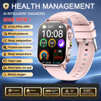 Neue Herren Smartwatch für präzise Gesundheitsdiagnose: EKG, Blutdruck, Blutsauerstoff, Blutfett, Harnsäure, Temperatur, Bluetooth-Anruf