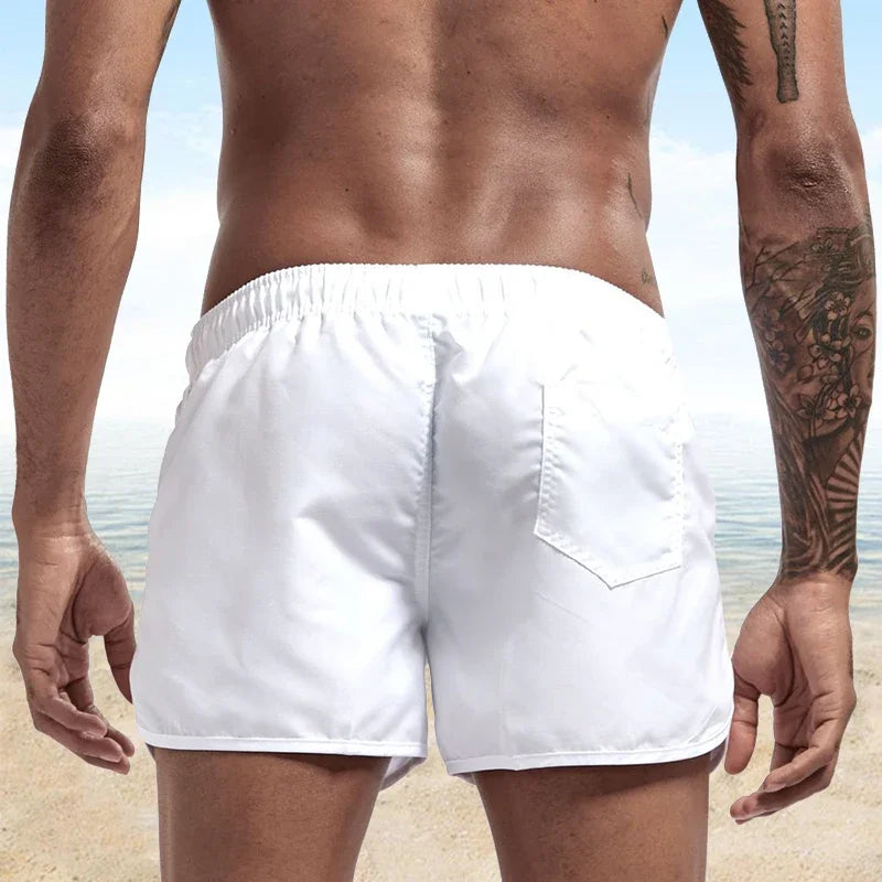 Neue heiße Sommer Badehosen Sport Fitnessstudio Laufshorts Herren Bademode Luxus Strandshorts Schnelltrocknende Herren-Badehosen Boardshorts
