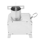 Tragbarer Camping-Holzofen, Mini-Feuerstelle aus Edelstahl für Outdoor-Kochen, Wandern, Grillen, mit Glasfenster und Belüftungsöffnungen