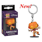 Neue FUNKO Schlüsselanhänger Disney Dämonin Prinzessin Bella Arielle Alice Anna Elsa Bell Jack Sally Stitch Actionfigur Spielzeug Ornamente