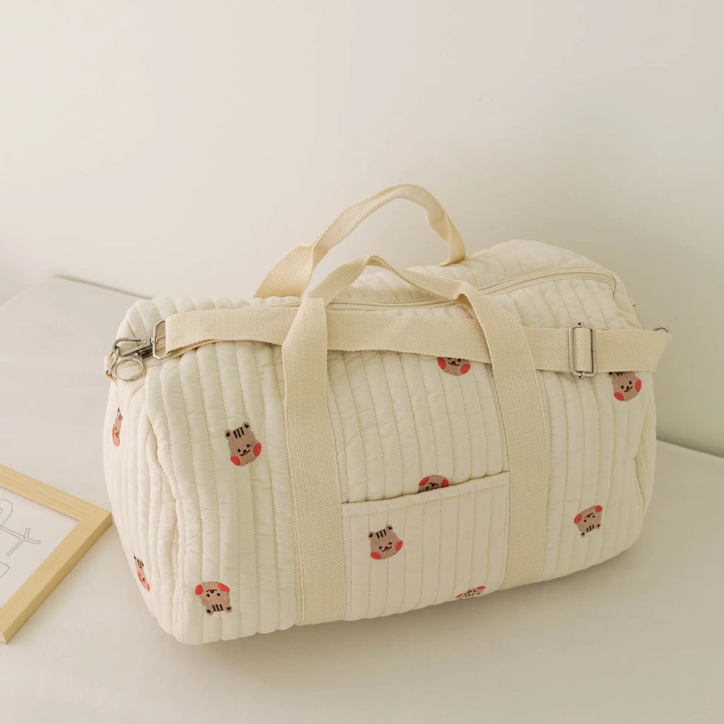 Wickeltasche Bär Umstandspaket Baby Windeltasche Kinderwagen Windel-Organizer Tragbare Einkaufstaschen Reise-Wickeltasche Messenger Bag