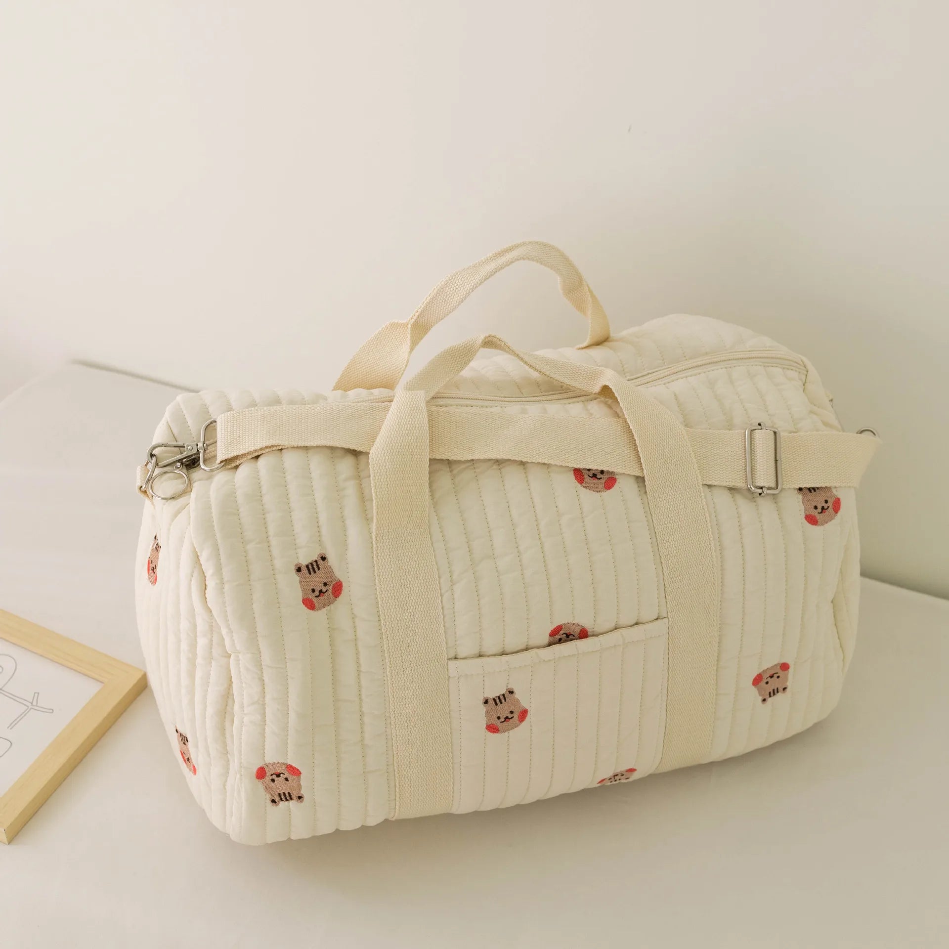 Wickeltasche Bär Umstandspaket Baby Windeltasche Kinderwagen Windel-Organizer Tragbare Einkaufstaschen Reise-Wickeltasche Messenger Bag