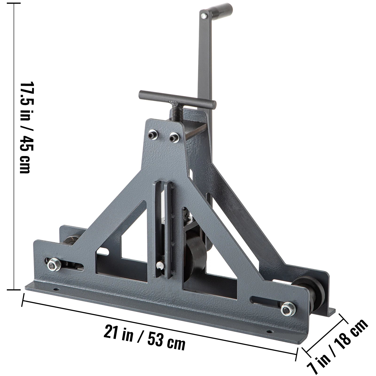 SucceBuy Manuelle Rohrbiegemaschine 1-1/2 Zoll für Baustahl und Kupfer, einstellbarer manueller Bieger für Vierkant- und Rechteckrohre