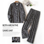 Herren-Hausanzüge Langärmelige Hosenanzüge für Herbst und Winter Pyjamas für Herren Flanell Kariertes Design Pyjamas für Herren