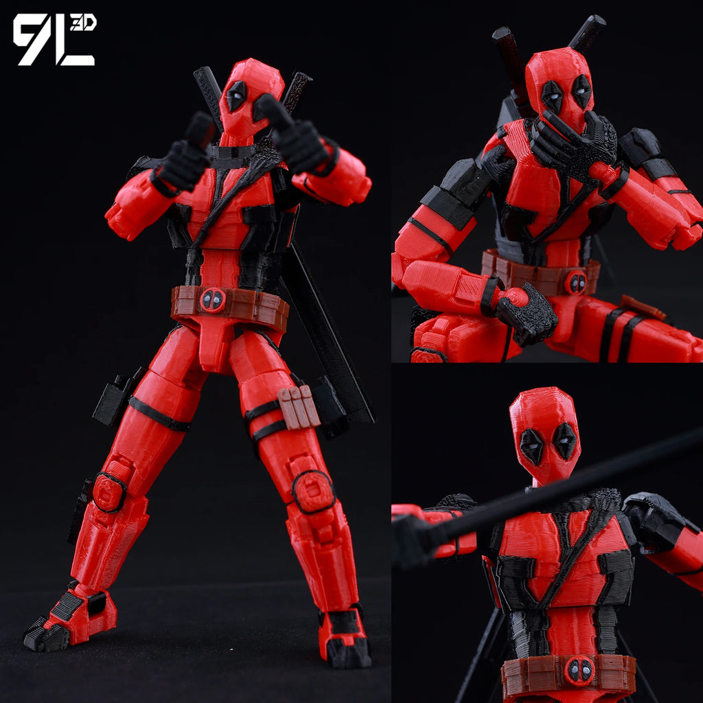 9L3D Gedruckte Deadpool Wolverine Batman Spider-Man Venom Actionfiguren Dummy13 Lucky13 T13 Anime Modell Spielzeug Sammlerstücke Geschenke