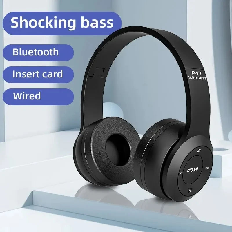 Lenovo Multifunktionaler tragbarer faltbarer kabelloser Bluetooth 5.0 Kopfhörer Für Bluetooth-Verbindung Kabelgebundene Verbindung
