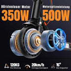 TODIMART T6 ABE E-Scooter mit Straßenzulassung, 30 km, 350 W, Zoll-Reifen, doppelter Stoßdämpfer, E-Scooter für Erwachsene
