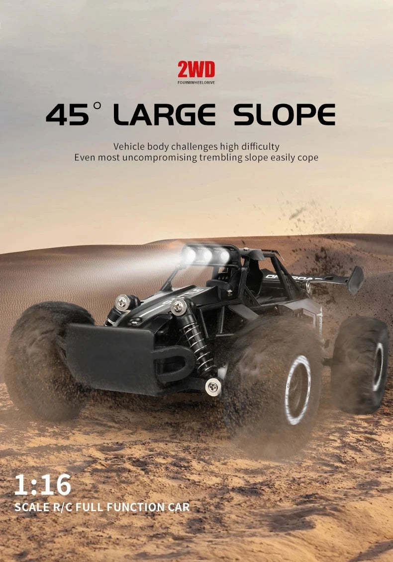 Oike RC-Car 1:16 Modell mit LED-Lichtern Funkferngesteuertes Offroad-Kletterfahrzeug Outdoor-Autos Drift-Rennspielzeug Jungen Geschenke