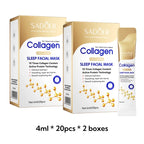 30 Stück Sadoer Kollagen Schlafmaske Gesichtspflege Feuchtigkeitsspendend Aufhellend Straffend Hydratisierend Maske Gesichtshautpflege