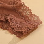 FINETOO 3er-Pack Damen Baumwollunterwäsche Slips Sexy Spitze Brasilianischer Slip Niedrige Taille Blumenmuster Einfarbig G-String Atmungsaktive Dessous