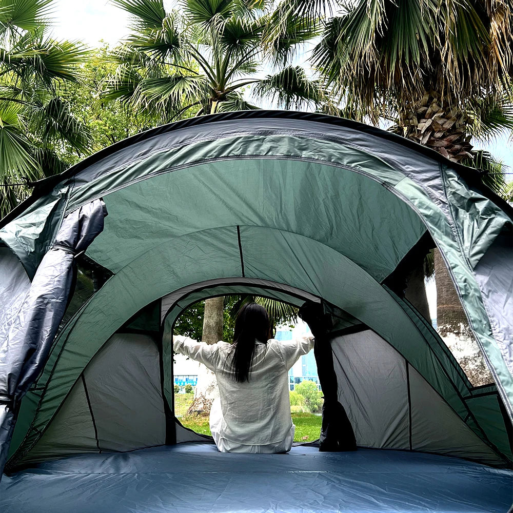 5-8 Personen Schnellaufbau-Wurfzelt wasserdichtes Campingbootzelt Outdoor-Zelt vollautomatisch Pop-Up