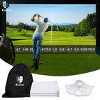 Caiton Golf Impact Screen – Geräuschlos, HD, Reißfest, Schwungtraining für Innen- und Außenbereich, Einfacher Aufbau, Schlagschutz, Verschiedene Größen