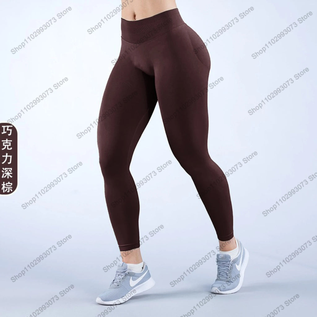 Damen High Waist Nahtlose Yoga Leggings Bauchkontrolle Po-Lifting Workout Hose Weiche Athletic Leggings für Fitnessstudio Fitness Laufen