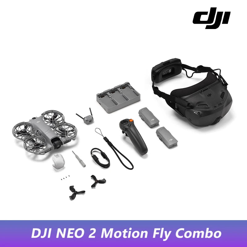 DJI Neo 2 Drohne Kamera-Drohne 4K Stabilisiertes Video 151G Leicht & Tragbar Vollumfassende Propellerguards NEO 2 Neu Original C0