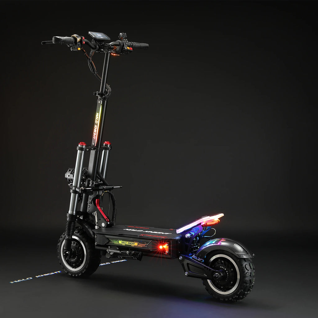 Neuer HALO KNIGHT T107Pro Smart E-Scooter für Erwachsene, großes Display, 60V 38.4Ah Akku, 3000W Dualmotor, 95KM/H Leistungsstarker Elektroroller