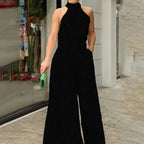Sexy ärmelloser Jumpsuit Büro-Dame Frühling Sommer Mode Lässige schulterfreie bedruckte Jumpsuits für Frauen 2024 Einteiler Strampler