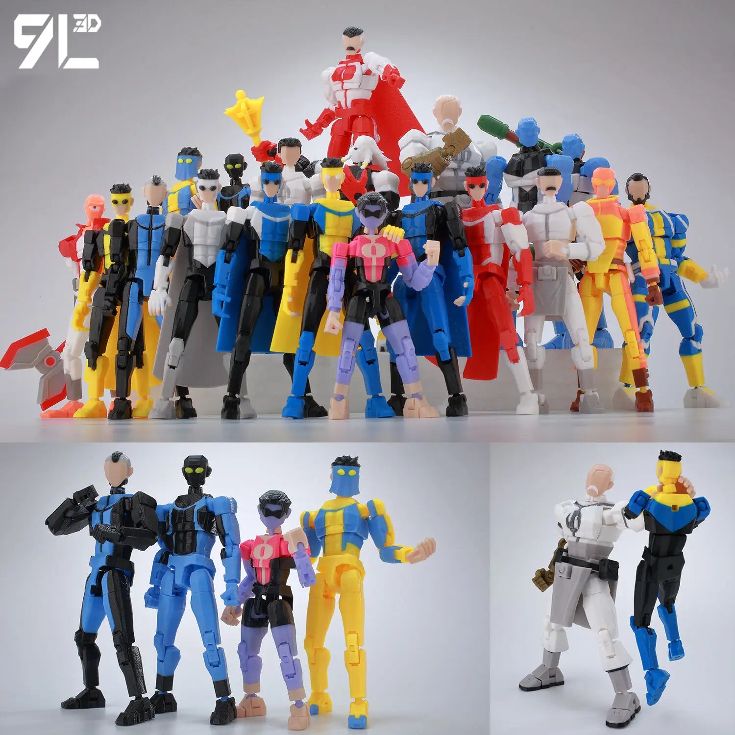 9L3D Superhelden-Team Invincible Boy Heroes Actionfigur Lucky13 Dummy13 Mehrfarbig T13 Mehrfach gegliederte Sammlerfiguren Titan13 Hauptbild