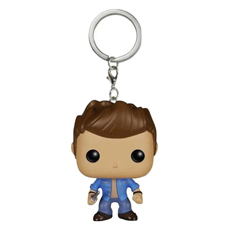 FUNKO POP Supernatural Neue Figur Castiel mit Flügel Sam SCHLÜSSELANHÄNGER Spielzeug Vinylfigur Sammlung Pocket Schlüsselkette Spielzeuge