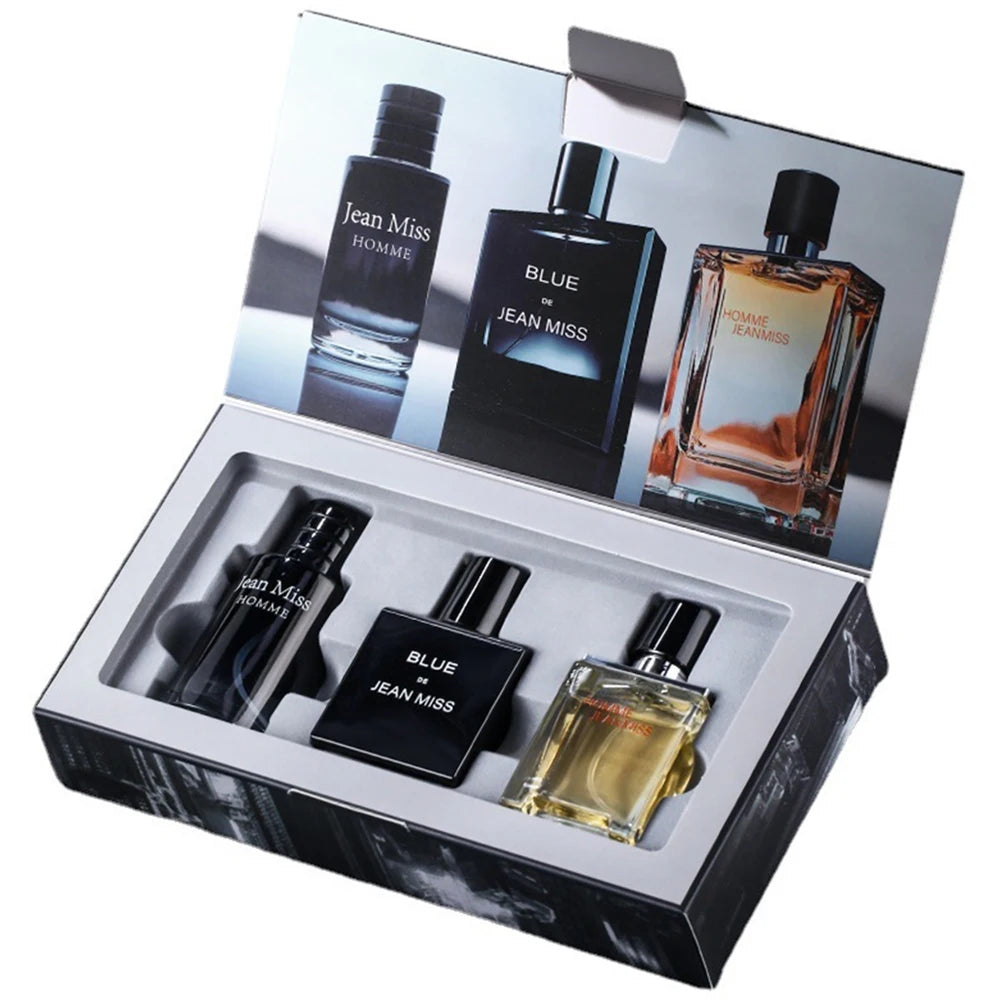 Hochwertiges Herrenparfüm, 90 ml, Geschenkbox, 3-teiliges Set, Eau de Cologne, Duft Fascination, Herrenparfüms, langanhaltendes Parfüm