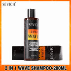 Deep Wave Control Pomade 360 Biotin Sport Starker Halt Wellen Haargel mit Bürste Wellenhaaröl Shampoo Spülung Stylingpflege