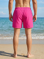 Herren-Badehose mit Kompressionsfutter, Handytasche, schnell trocknend, Badeshorts, Strandshorts, Bademode