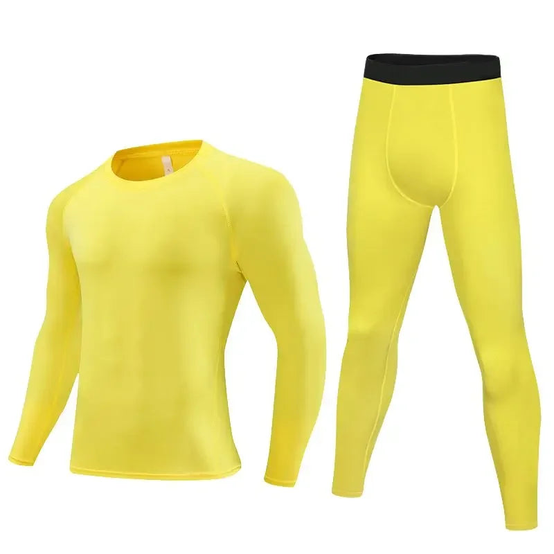 Kids' Sports Compression Set - Quick-Dry Breathable Activewear for Boys & Girls, Stretchy Running Outfit