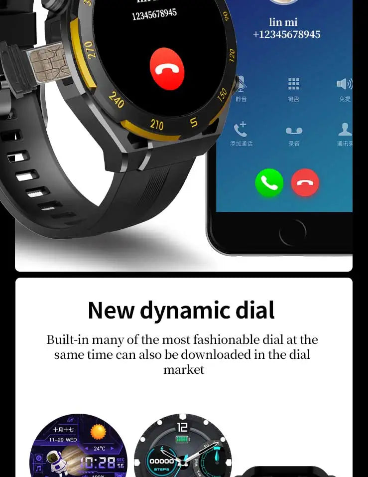 2026 Neue Smartwatch, kabelloses Telefonieren, KI-Sprache, über 40 Sportmodi, Outdoor-Fitness, lange Akkulaufzeit, Musik- & Nachrichtenbenachrichtigung, Unisex-Geschenk