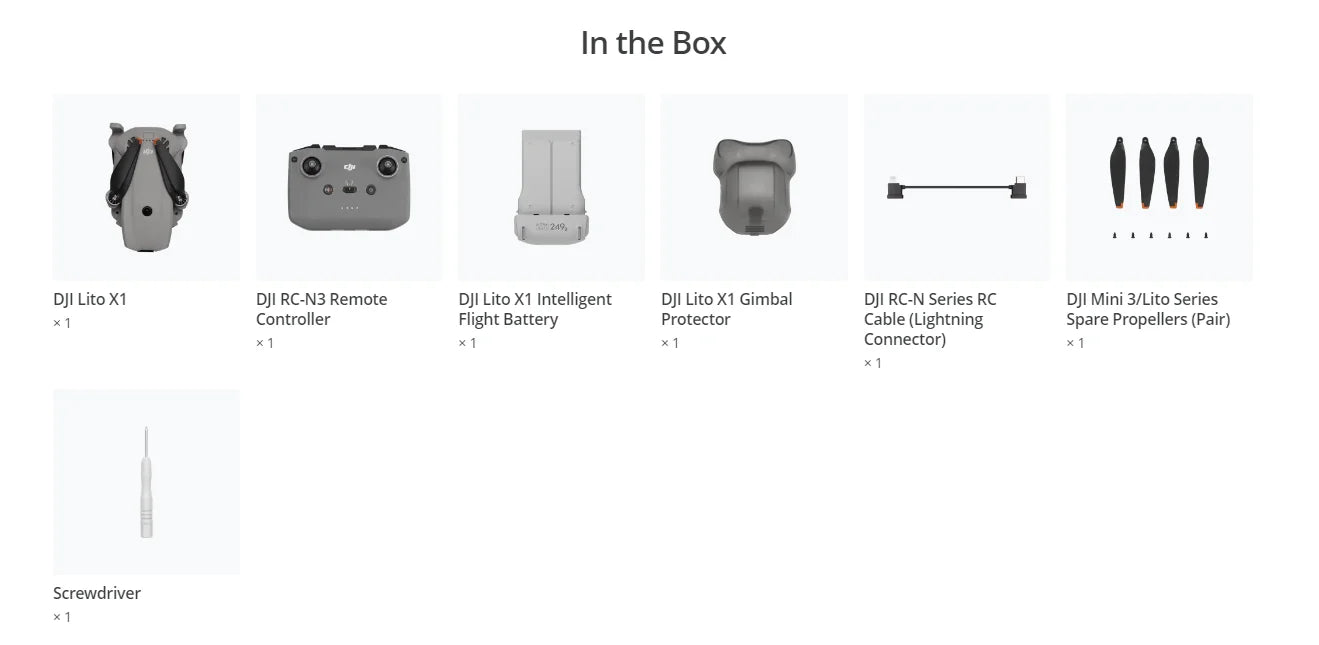 DJI Lito X1 faltbare, leichte 4K Drohne mit Hinderniserkennung ActiveTrack 1/1.3 Zoll Sensor 15km Übertragung für Anfänger C0