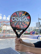 ODEA Beach Tennis Schläger Vollcarbon Rauhe Oberfläche Outdoor Sport Schläger Für Herren Damen Erwachsene Fortgeschrittene Spieler 3K 18K