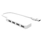 USB 2.0 Ultra-thin USB 2.0 Multi-USB 4 Port Splitter Hub Adapter Dock Expander PC Laptop Computer Accessories