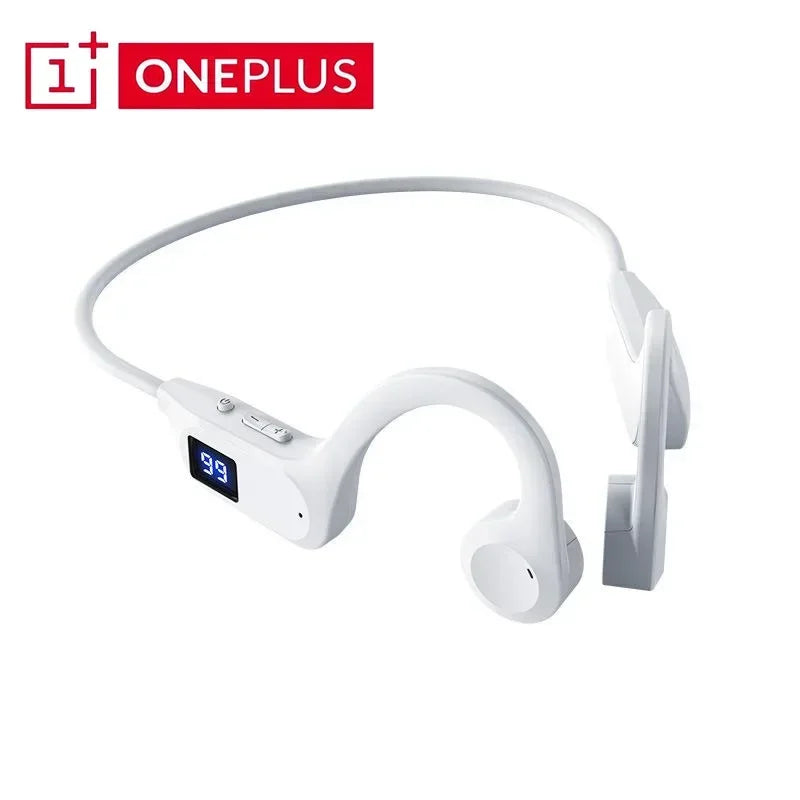 OnePlus Kabellose Knochenschall-Kopfhörer Bluetooth Kopfhörer Sport Schwimmen Bluetooth-kompatibel Kopfhörer Freisprechfunktion mit Mikrofon