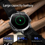 2026 Neue TANK Ultra 1400mAh Akku Militär Smartwatch 10ATM Wasserdicht Herzfrequenz Taktische LED Taschenlampe Herren Sportarmband