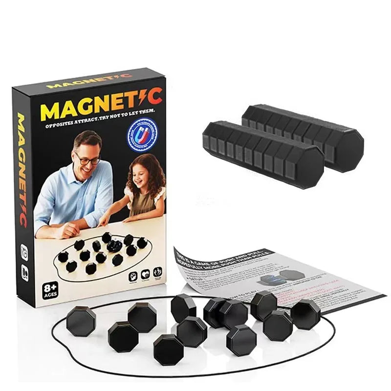 Partyspiele Magnetsteine Spiel Interaktives Magnetbrett Strategie-Spiel für Familien Kinder Erwachsene Hochwertige längste Seite 3,4cm