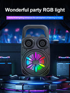 500mAh Bluetooth-Lautsprecher Soundbox Hochleistungs-Bluetooth-Lautsprecher TF-UDisk-Karaoke-Handlautsprecher Subwoofer zum Tanzen
