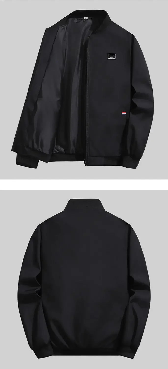 Herren Leichte Windjacke Frühling Herbst Jacke Mantel Herren Winddichte Outdoor Lässige Stilvolle Reißverschlusstaschenjacke