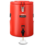 SucceBuy Edelstahl Isolierter Getränkespender 7,6 Liter Thermos-Heiß- und Kaltgetränkespender