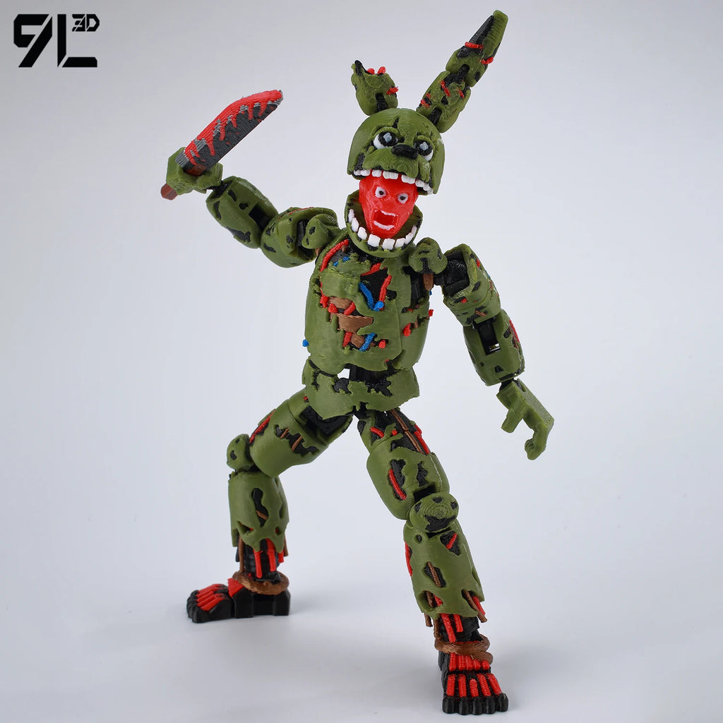 9L3D Gedruckte FNAF Freddy Fazbear's Pizza Springtrap Spielzeug Actionfiguren Anime Modell Lucky13 Dummy13 Titan13 Ornamente Geschenke