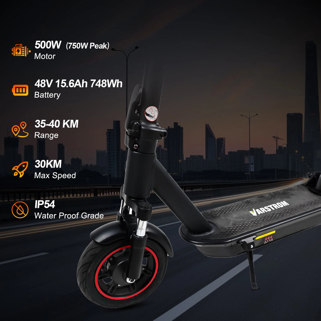 E-Scooter für Erwachsene Höchstgeschwindigkeit 35km/h E-Roller 500W (Spitze 750W) Elektroroller für Erwachsene