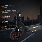 E-Scooter für Erwachsene Höchstgeschwindigkeit 35km/h E-Roller 500W (Spitze 750W) Elektroroller für Erwachsene