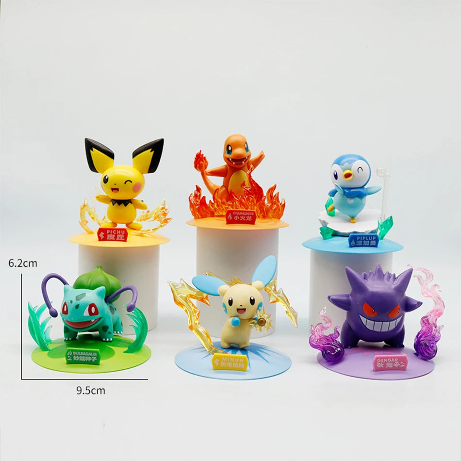 Pokémon Serie Blind Box Pikachu Mewtu Anime Figuren Ornamente Puppen Gardevoir Sylveon Modell Fans Desktop Auto Weihnachtsgeschenk