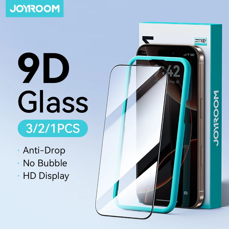 Joyroom 3/2/1PCS HD-Glas für iPhone 17 16 15 Pro Max Displayschutzfolie Vollbild Hartglas Schutz für iPhone 17 16 15 Hauptbild