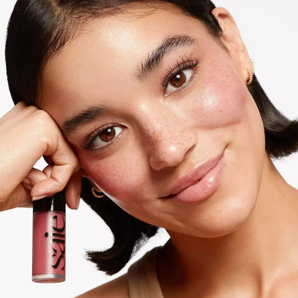 Saie Flüssig-Rouge Highlighter Contouring Illuminierender Schimmerpuder Schnelltrocknend Nicht klebrig Natürliches Gesichts-Make-up Weiche Textur