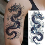 1 Blatt Kobra Schlange Drache Skorpion Temporäre Tattoos für Männer Frauen Wasserdicht Langlebig Löwe Tiger Wolf Fake Tattoo Aufkleber