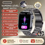 Neue Gesundheitsuhr Harnsäure Blutdruck Blutsauerstoff Körperanalyse Körperfett Smartwatch EKG+PPG Bluetooth Anruf Uhr Frauen Männer