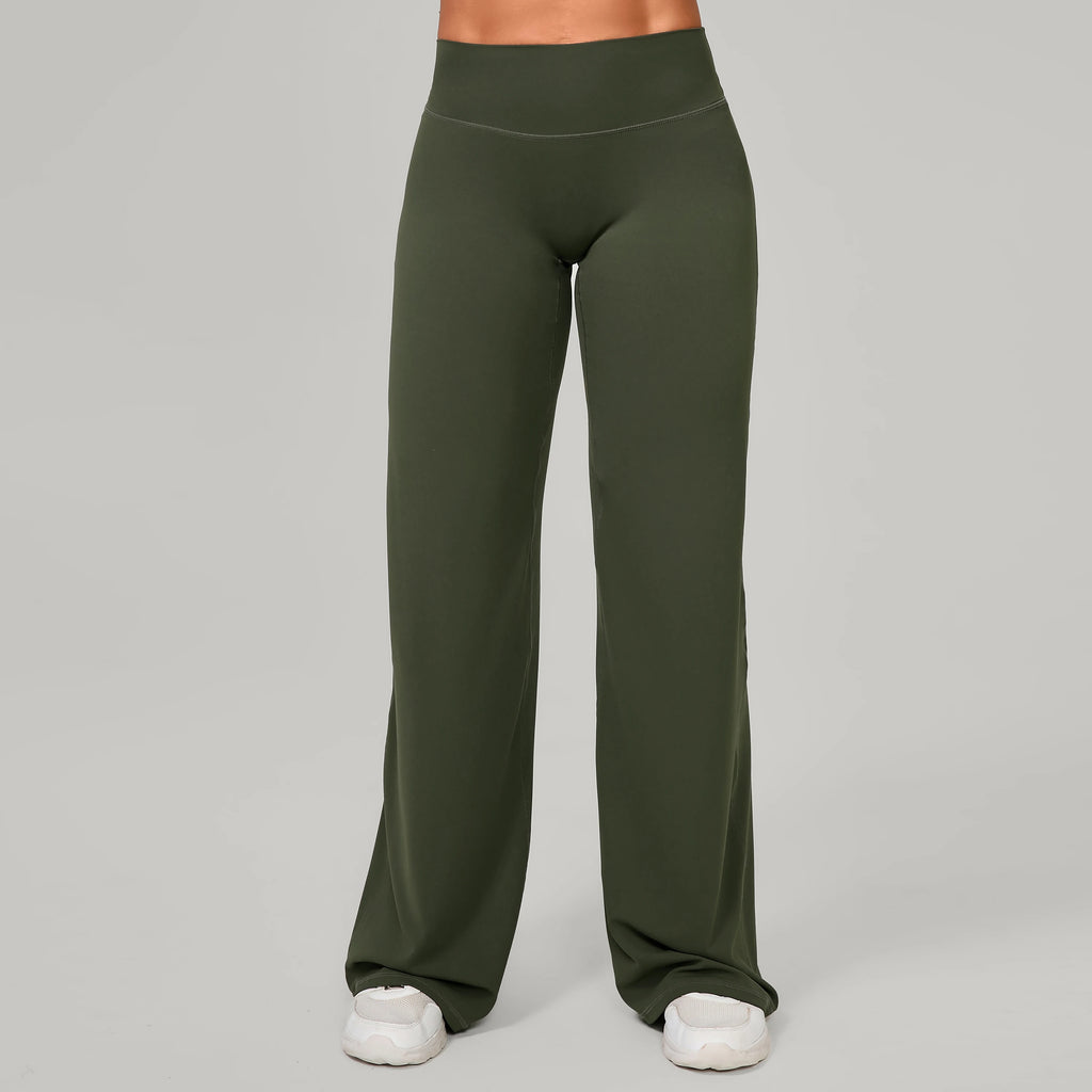 Damen gerade Yoga-Leggings weicher, dehnbarer Stoff Damen-Yogahosen GYM Schweißableitende Eigenschaften Lauf-Sport-Hosen